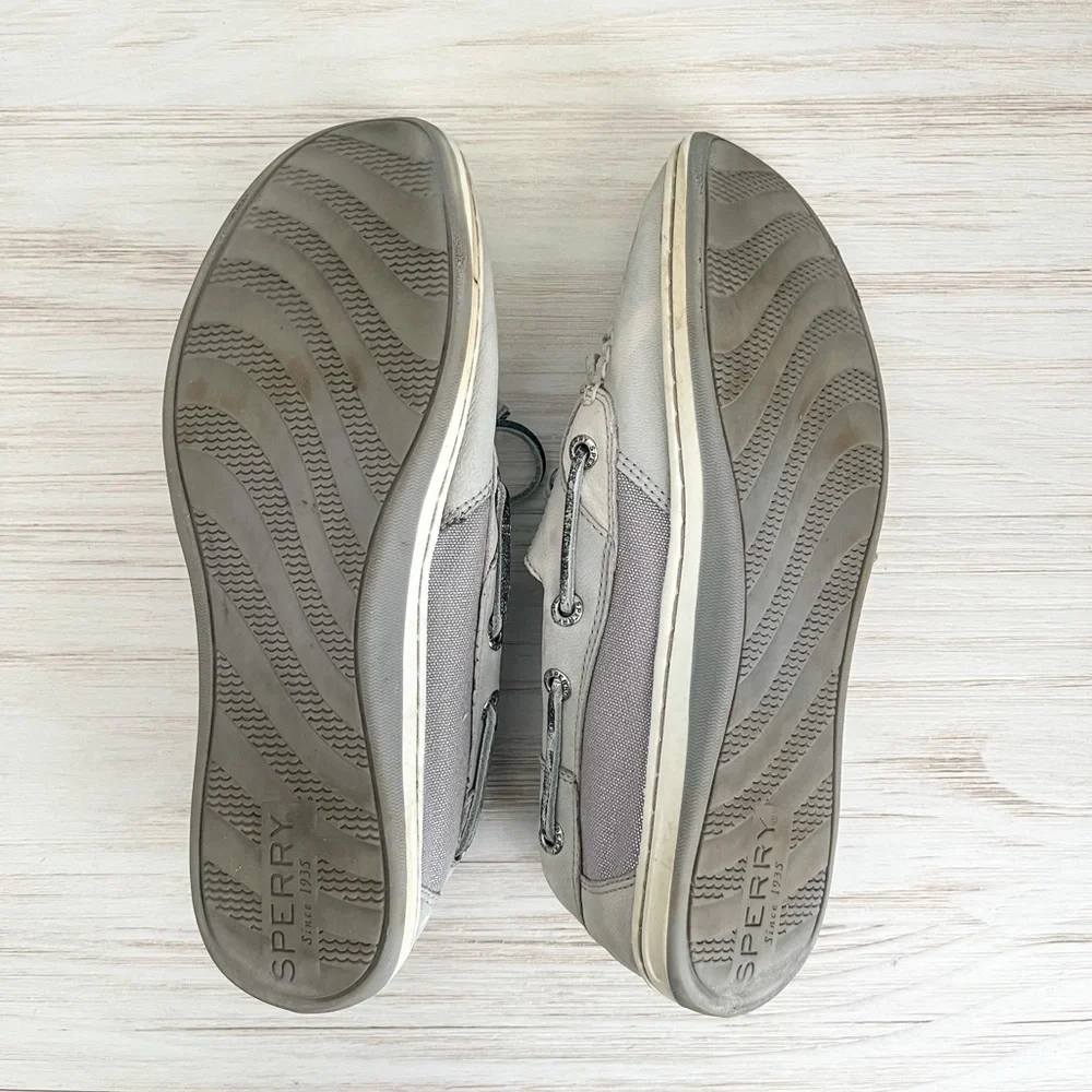 Sperry Topsider Koifish Sparkle Grey Boat Shoes